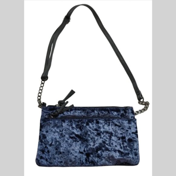 Mudd Sapphire Crushed Velvet Bag - Picture 3 of 4